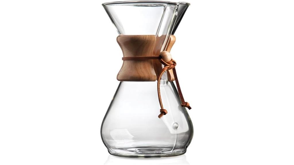 elegant glass pour over