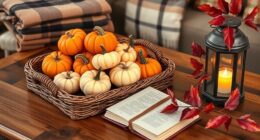 fall inspired coffee table decor