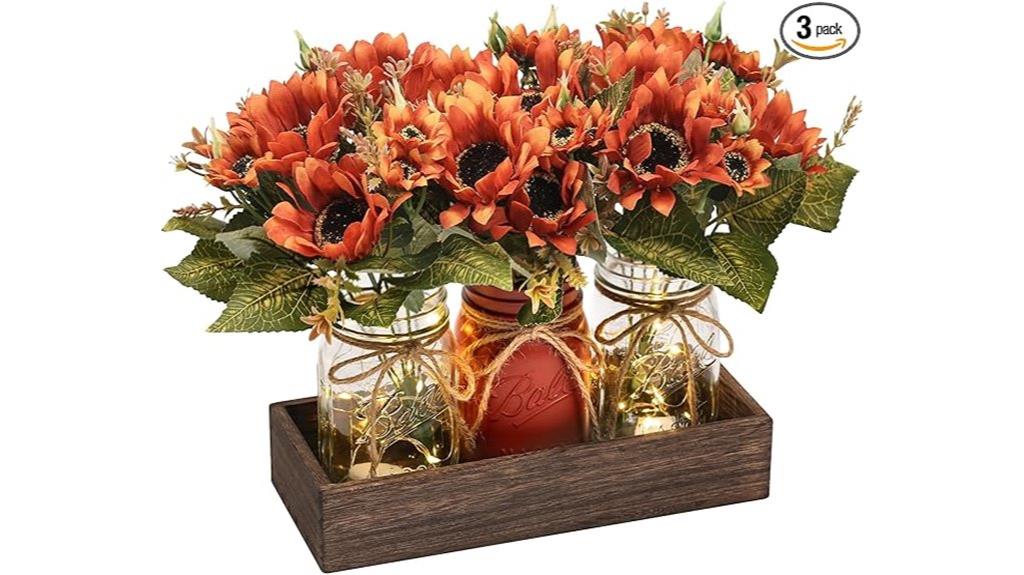 fall mason jar decor