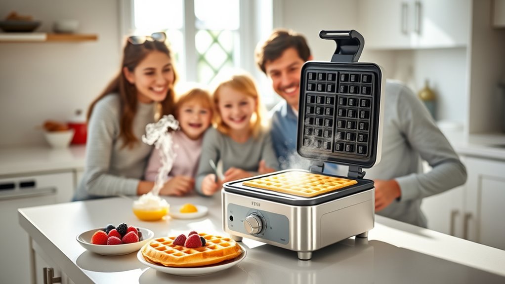family friendly waffle maker features