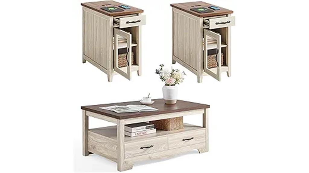 farmhouse three piece coffee set