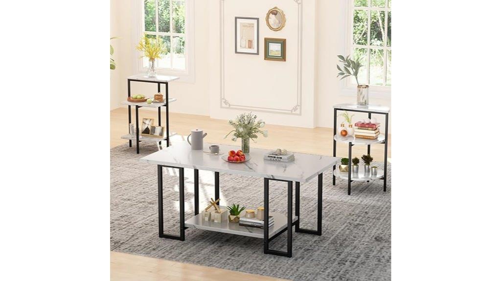 faux marble living room