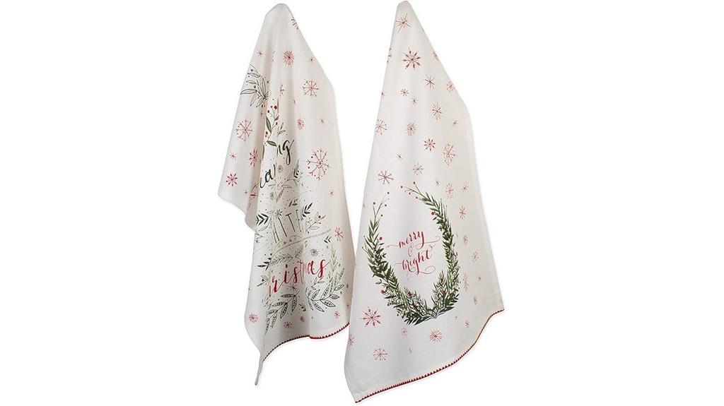 festive floral kitchen towels