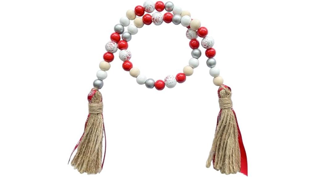 festive wooden tassel garland