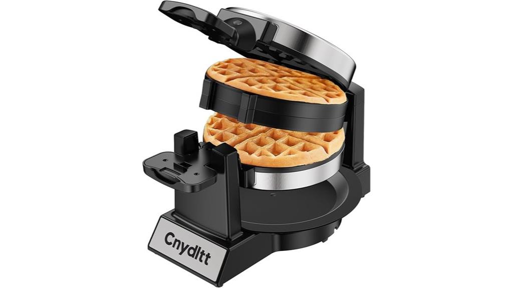 flip nonstick double waffle maker