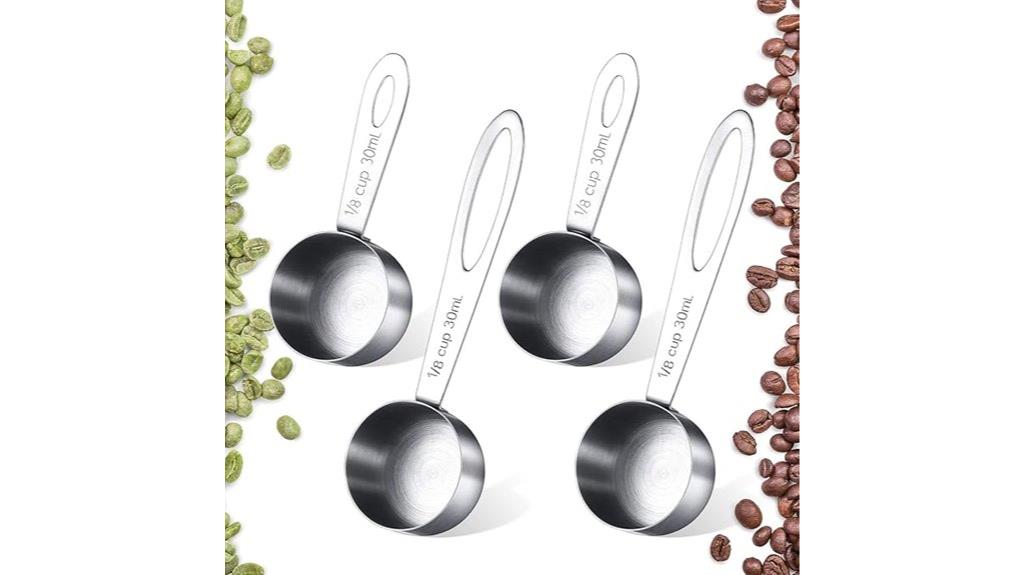 four piece coffee scoop set