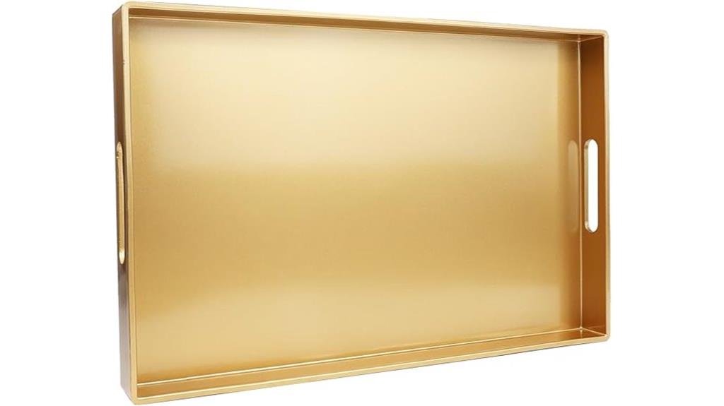 gold handled serving tray