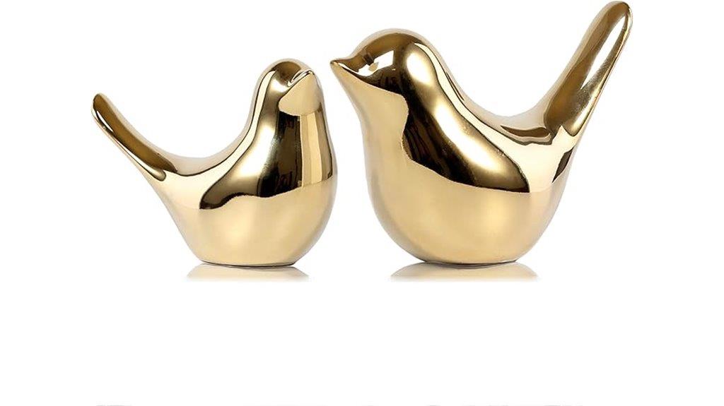 gold small bird figurine