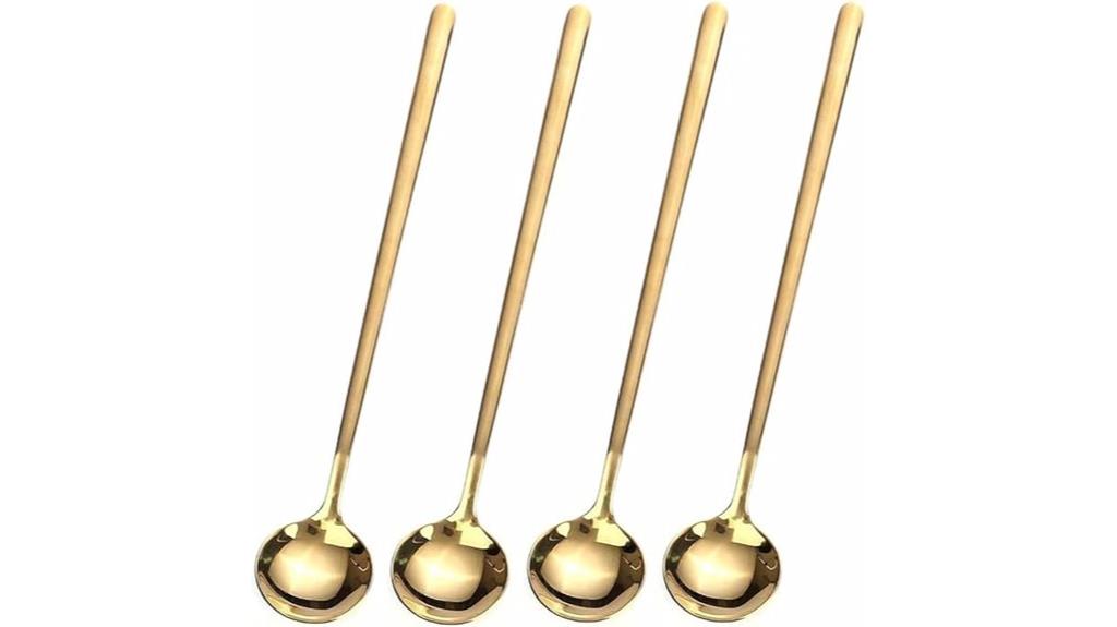 gold stainless steel spoons