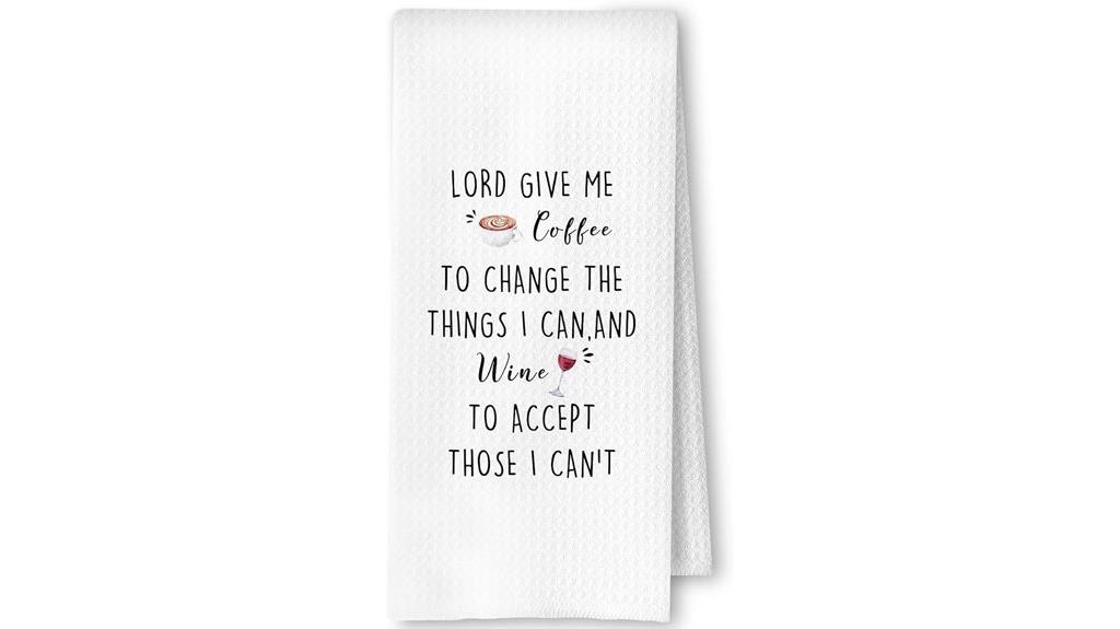 humorous wine kitchen towels