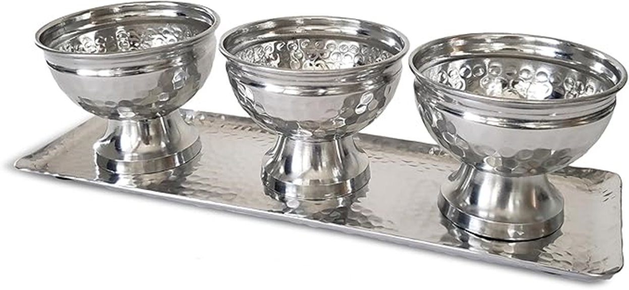 indian aluminum serving tray