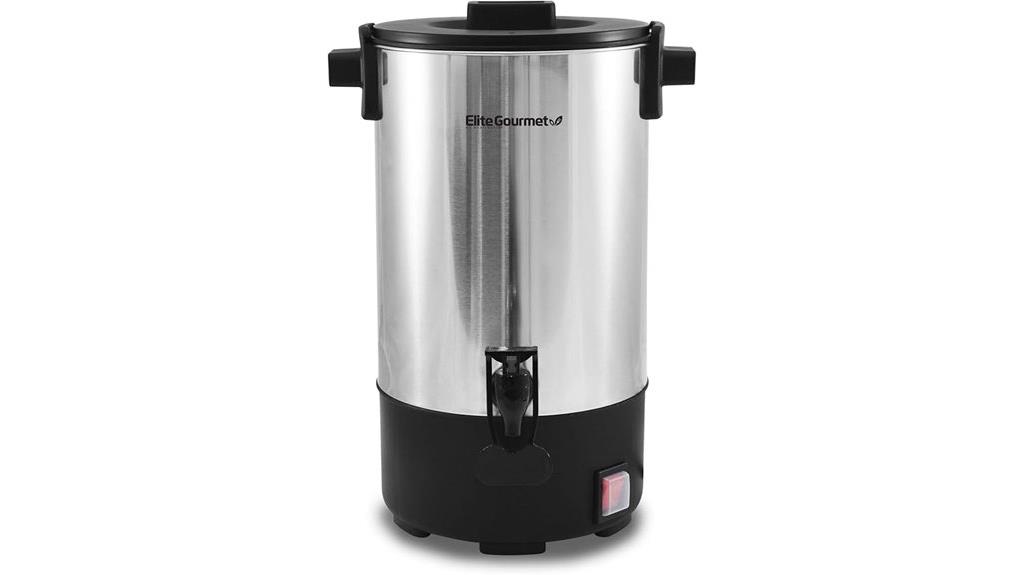 large stainless coffee urn