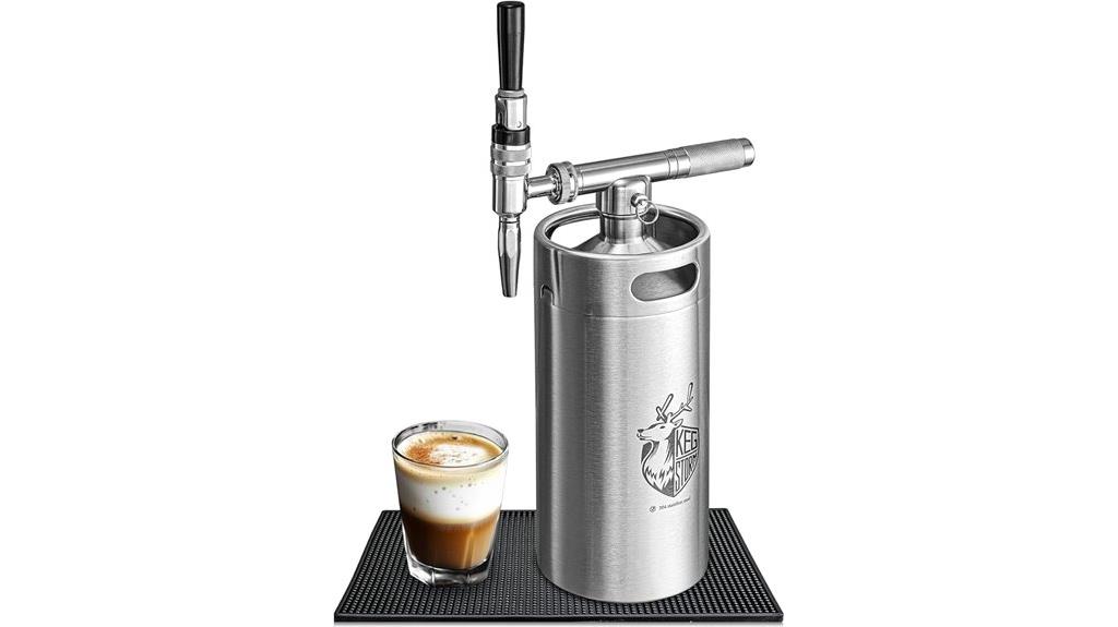 large stainless steel coffee maker