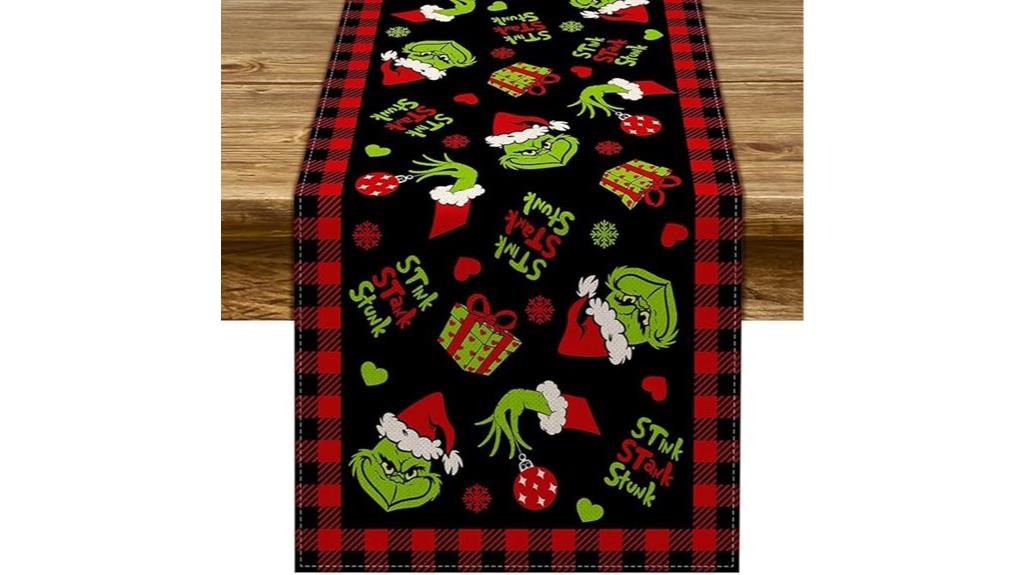 linen christmas table runner