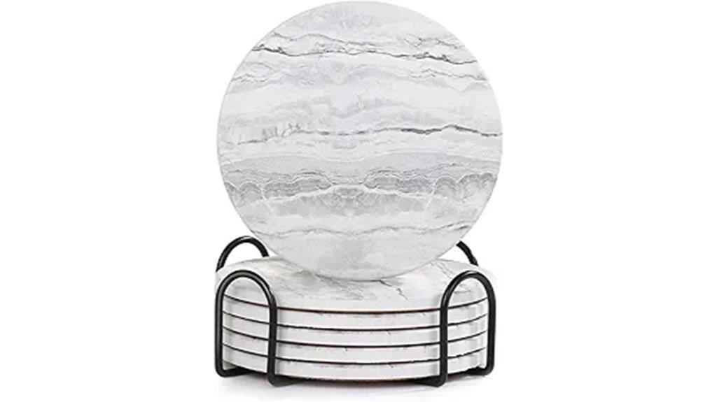 marble patterned drink coasters