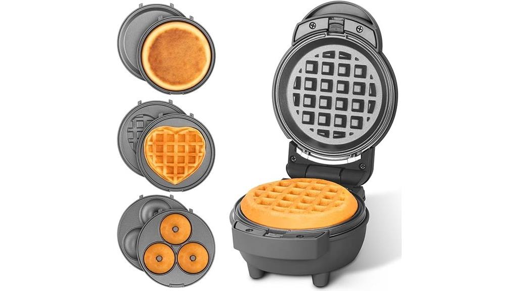 mini waffle maker with removable plates