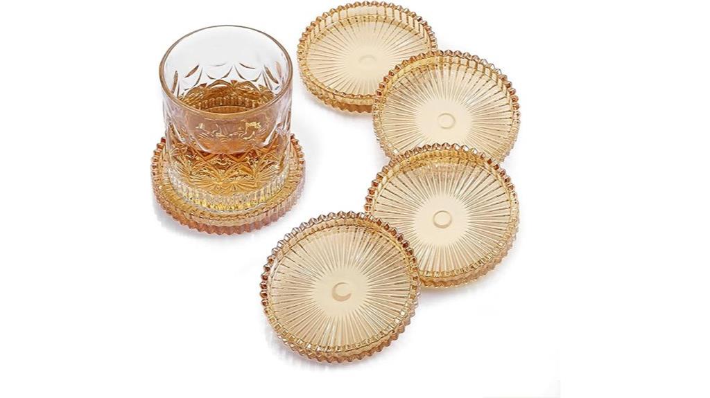 modern clear drink coasters