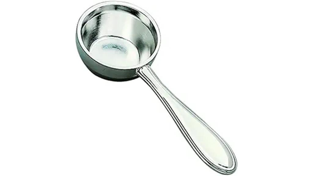 nickel plated beveled coffee scoop