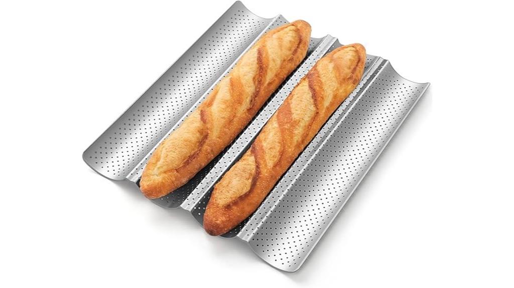 nonstick perforated baguette pan