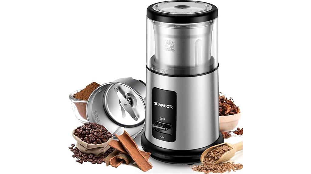 one touch stainless steel grinder