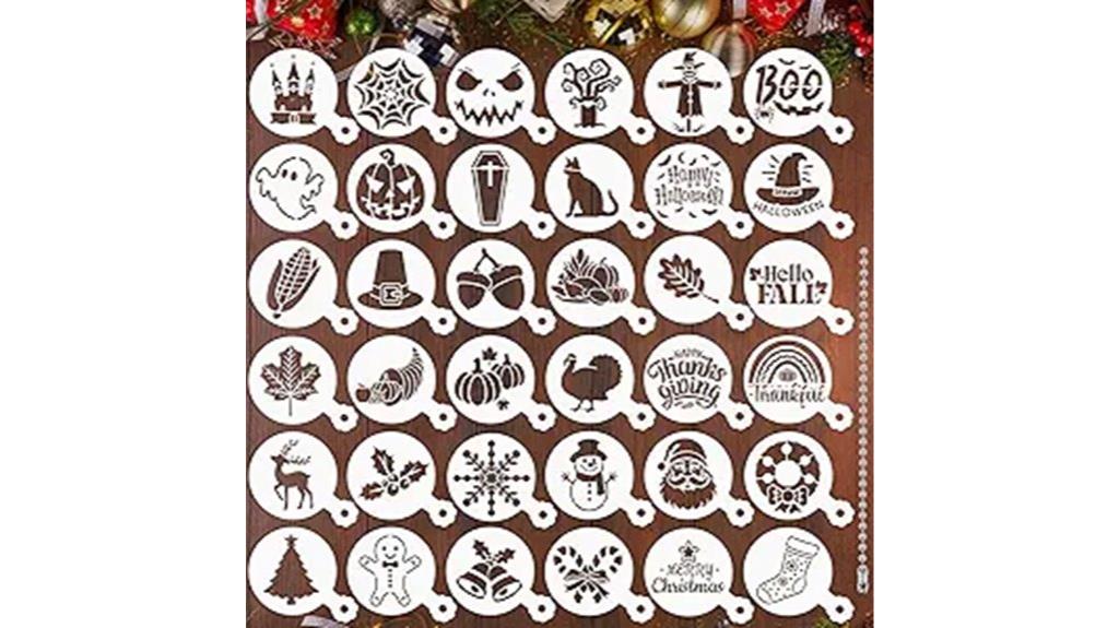 reusable cookie stencil set