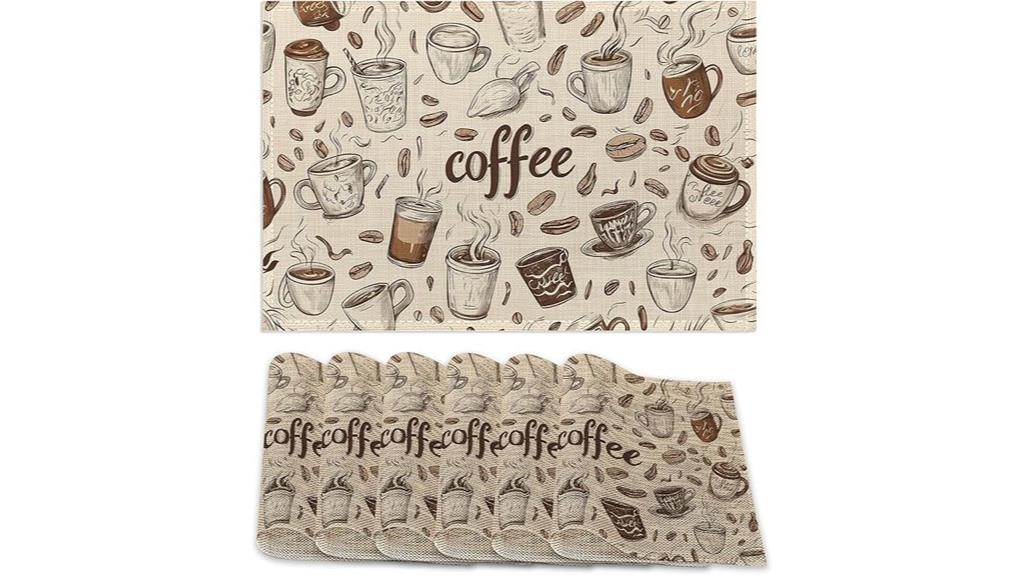 reusable heat resistant coffee mats