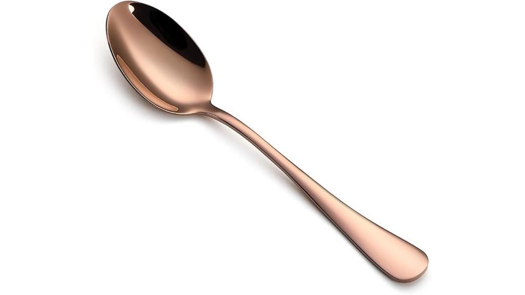 rose gold stainless flatware