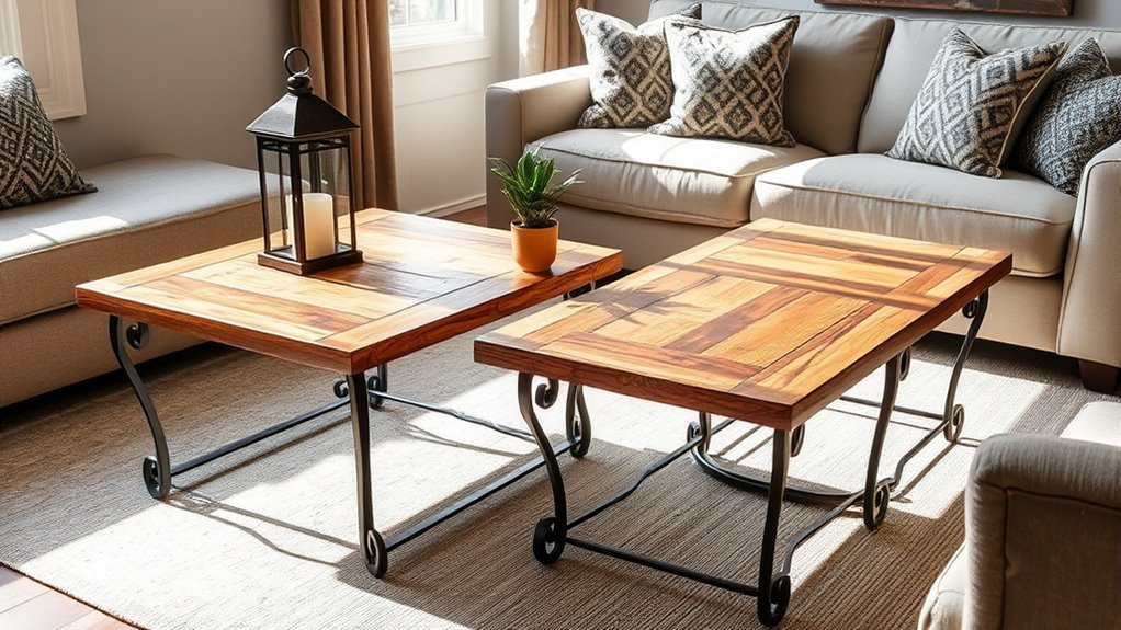 rustic coffee table sets