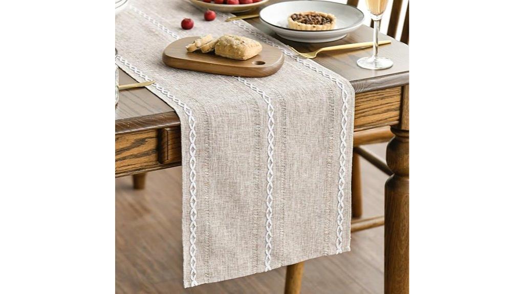 rustic cotton linen runner