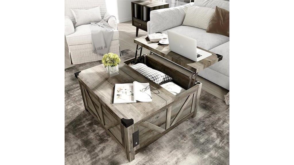 rustic farmhouse storage table