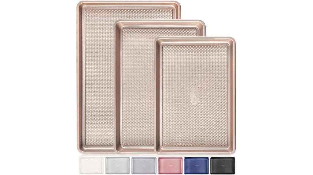 set of 3 baking sheets