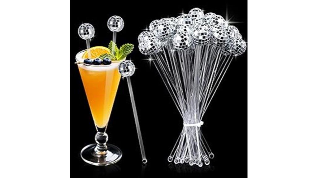 set of 80 disco ball stirrers