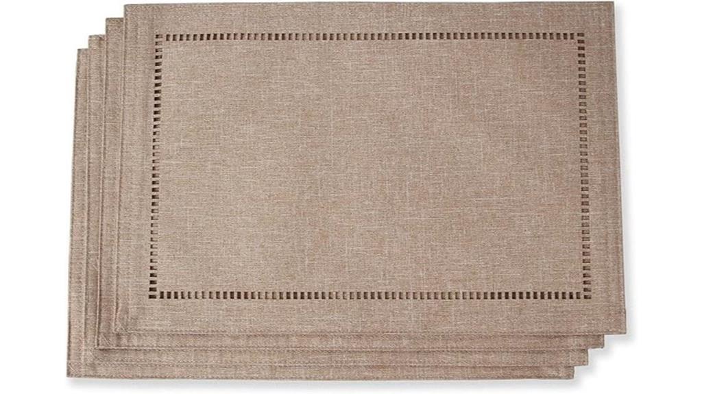 set of four linen placemats