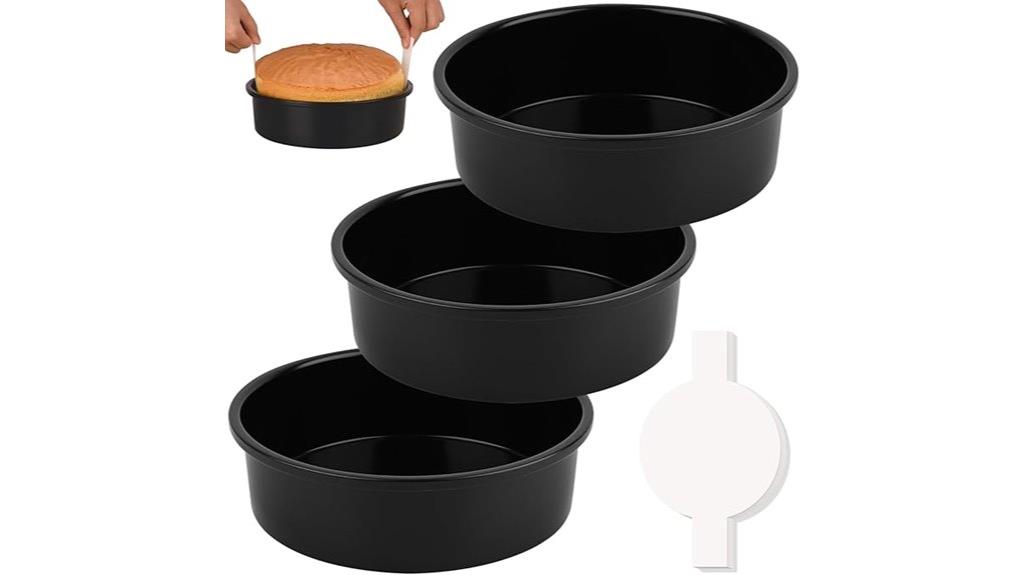 set of three 8 inch pans