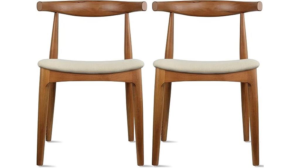 set of two wooden chairs
