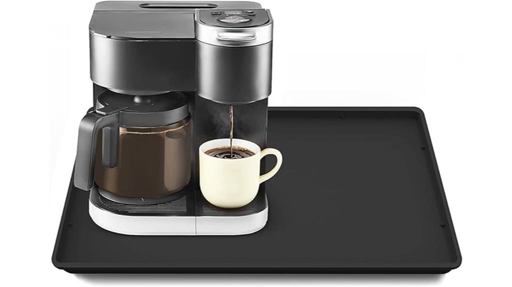 silicone coffee mat with lip