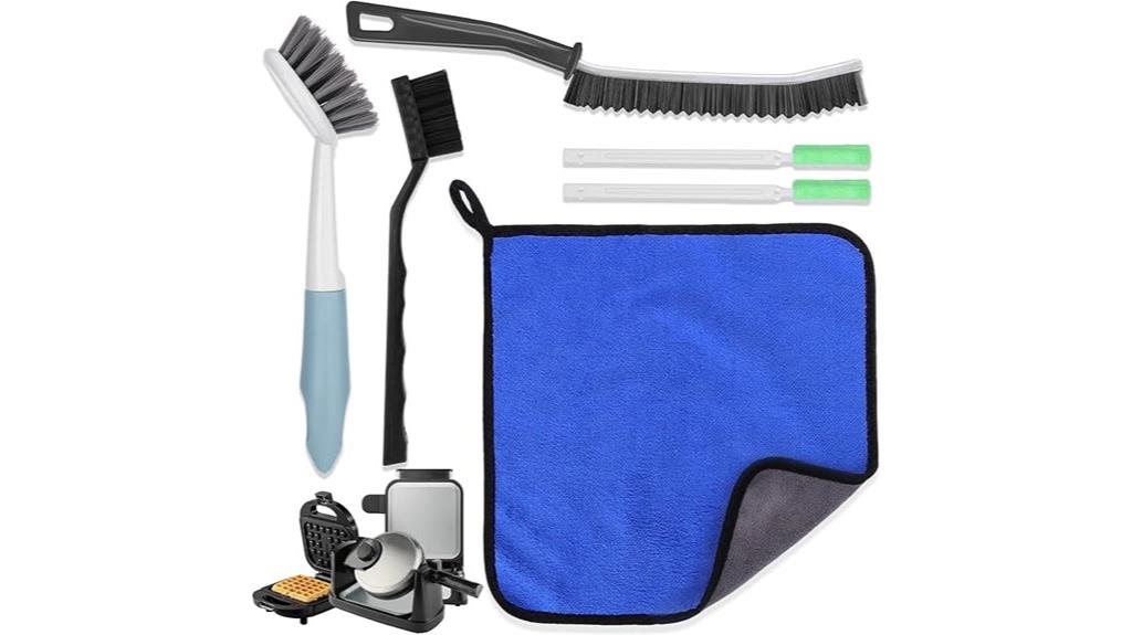 six piece waffle brush set