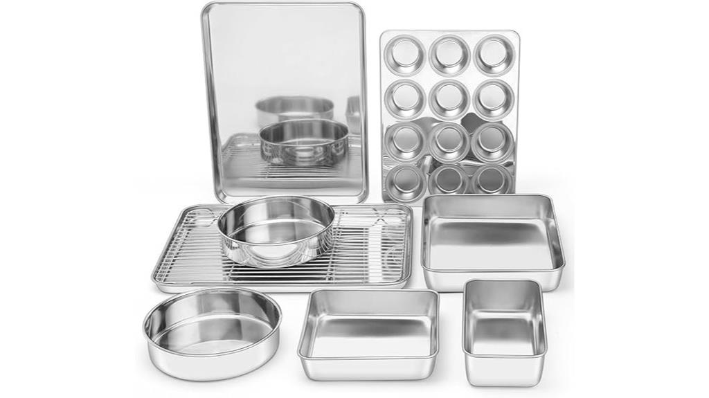 stainless steel baking set