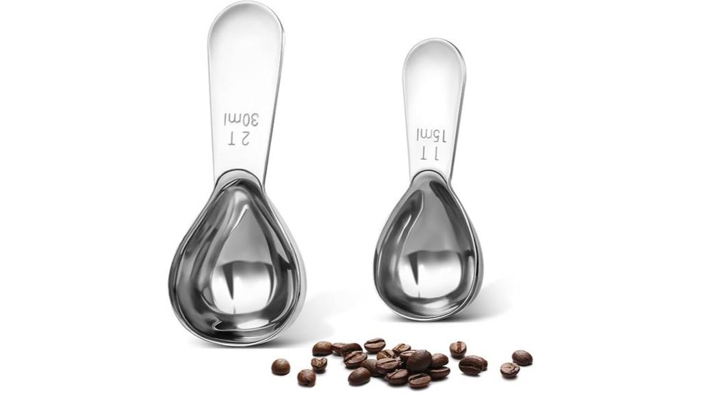 stainless steel coffee scoops