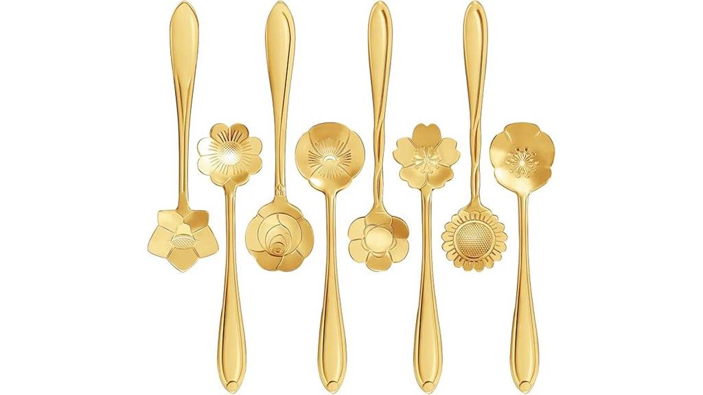 stainless steel flower spoons