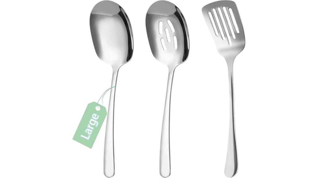stainless steel serving spoons