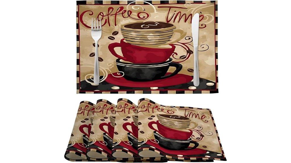 summer coffee placemats