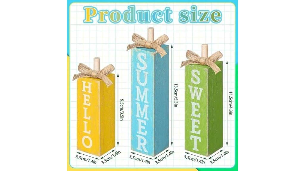 summer wooden table signs