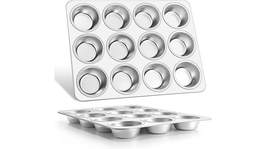 two 12 cup muffin pans