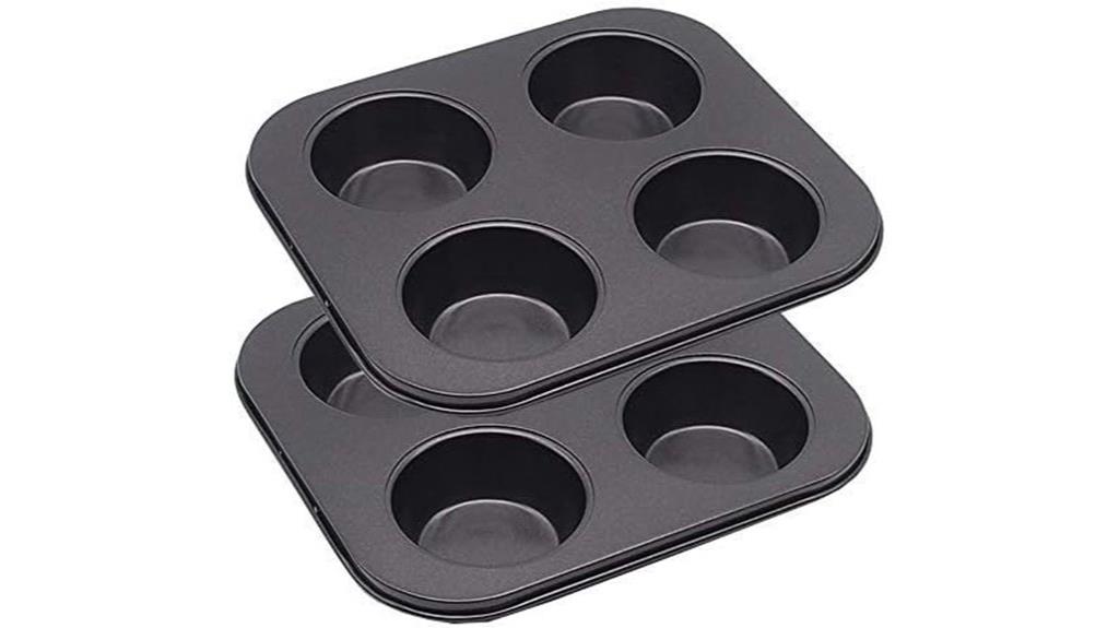 two 4 cup muffin pans