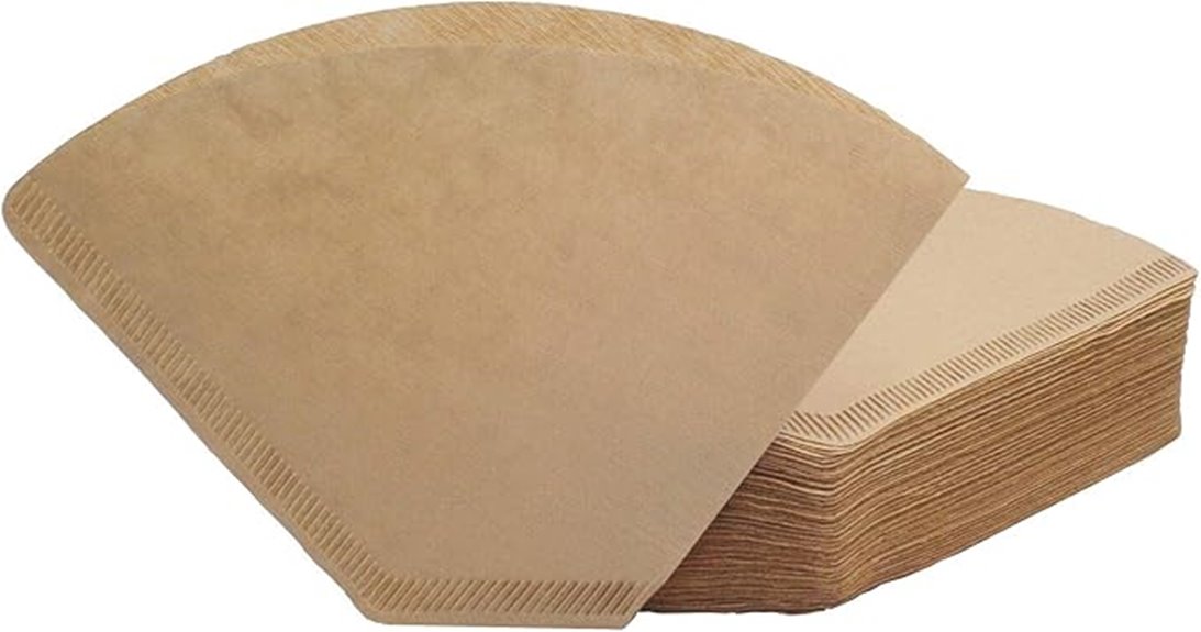 unbleached disposable coffee filters