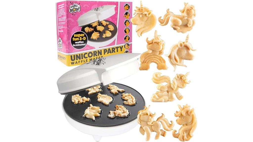 unicorn shaped mini waffle maker