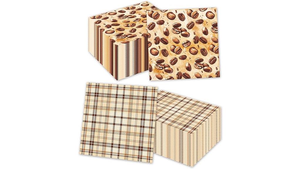 vintage coffee napkin set