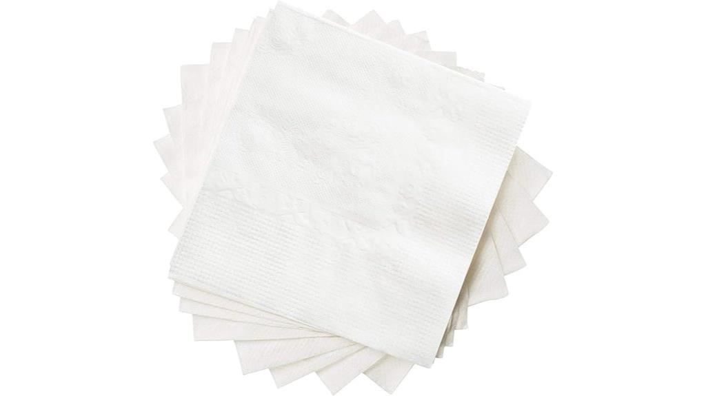 white gusto beverage napkins