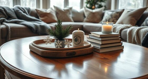 winter coffee table decor